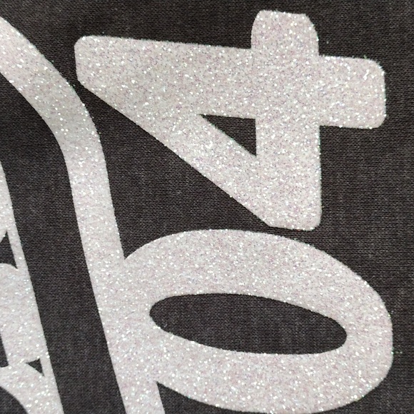 Justice Graphic Hoodie Glitter Branded Fleece. M(10) - Picture 10 of 15